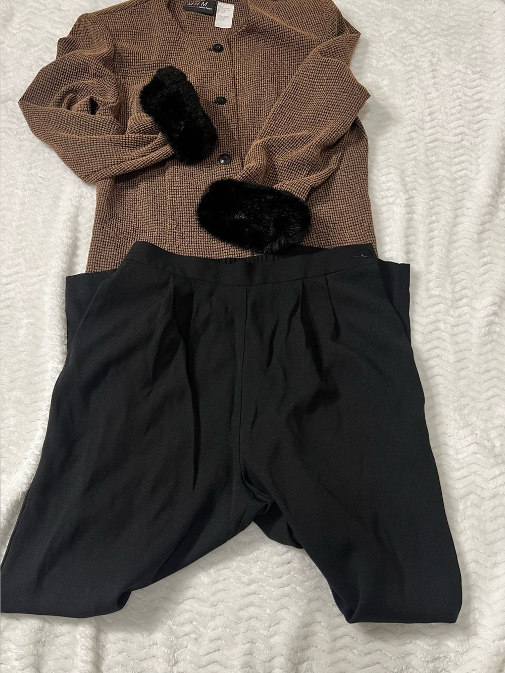 Vintage full suit Brown textured
